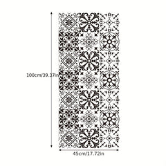 Retro Pattern Electrostatic Glass Window Film Decorative Window Sticker