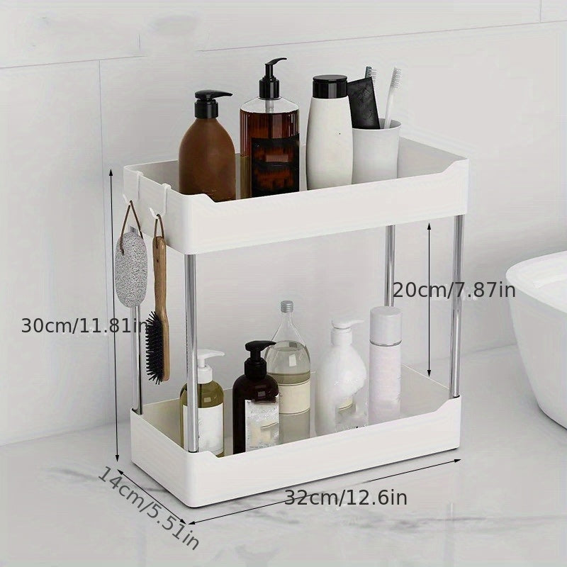 1pc Kitchen Gap Storage Shelf Toilet Narrow Small Storage Basket Cabinet