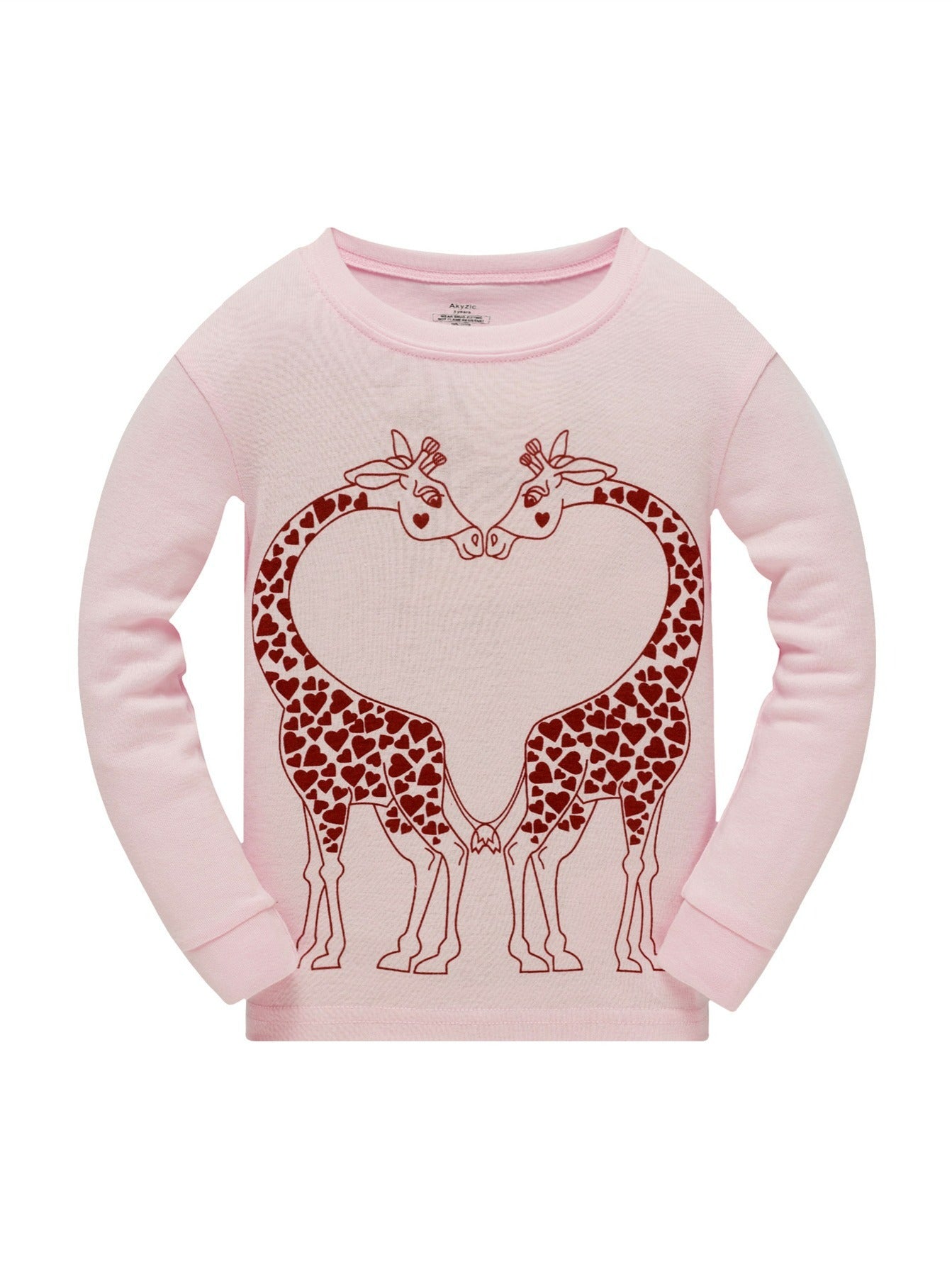 Girls Cartoon Long Sleeve Pajamas Set