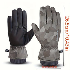 Men's Windproof Skiing Gloves Warm Touch Screen Gloves