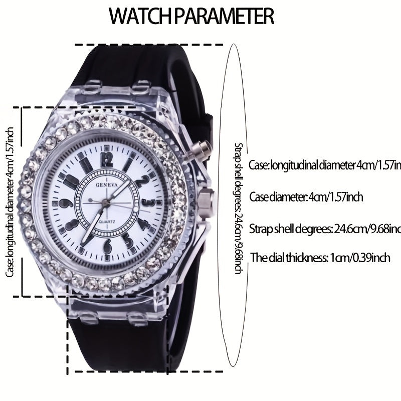 Silicone Luminous Electronic Watch for Students