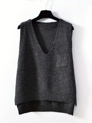 Women's V Neck Sweater Vest for Fall & Winter