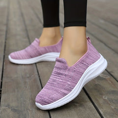 Women's Breathable Knit Slip-On Sneakers Lightweight Outdoor Shoes