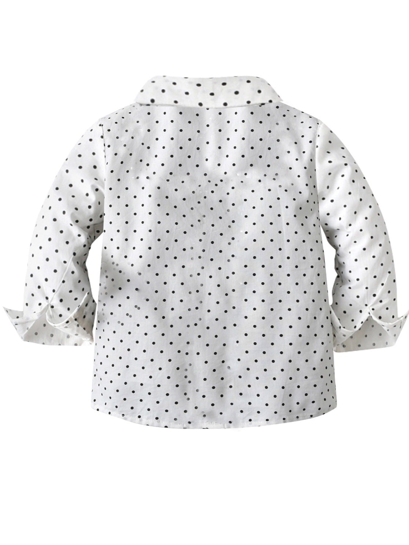 Kids Polka Dot Long Sleeve Shirt Cardigan