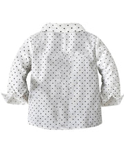 Kids Polka Dot Long Sleeve Shirt Cardigan