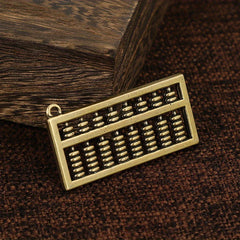 Brass Keychain Pendant Lucky Abacus Pendant Bag Purse Car Key Pendant