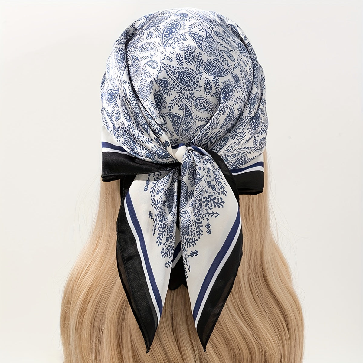 Paisley Print Bandana Square Scarf Floral Neck Wrap Head Scarf Hair Accessories