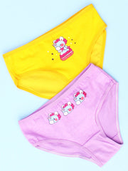 4pcs Unicorn Print Girls Briefs Kids Cotton Breathable Underwears