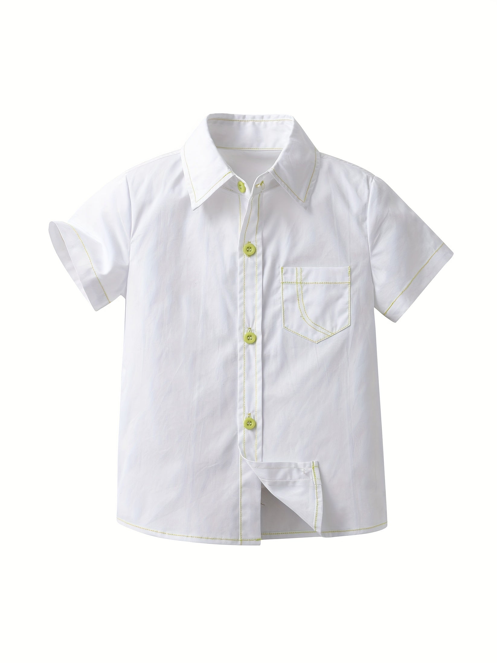 Boys Casual Short Sleeve Lapel Shirt for Summer