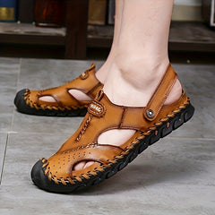 Men's Stitched Slip On Sandals Assorted Colors