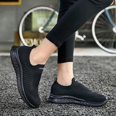 Women's Letter Slip on Casual Sneakers Mesh Breathable Sporty Outd