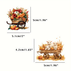 50pcs Thanksgiving Fall Stickers For Holiday DIY Crafts Art Journal