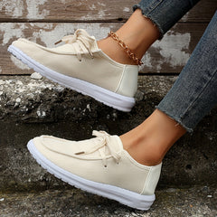 Women's Wave Line Patchwork Boat Shoes Non Slip Lace Up Breathable Casual Sneake
