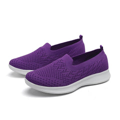 Women's Lightweight Knit Running Shoes Low Top Weaving Loafers