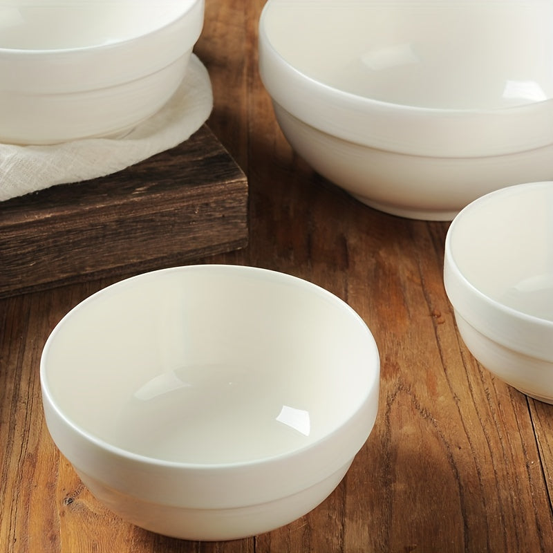 4pcs Ceramic Edge Guard Bowls Set - 11.43 Cm - Microwave Safe