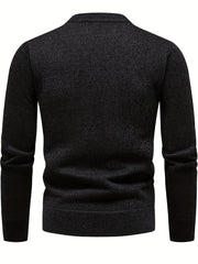 Men's Solid Sweater Pullover Jumper for Spring Fall