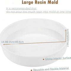 Resin Charcuterie Board Mold Large Round Epoxy Table Mold for River Table
