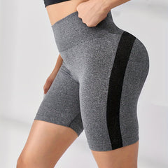 High Waist Elastic Yoga Biker Shorts - Women's Activewear