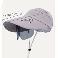 Retractable Sun Visor Hat With Wrap Around Sunglasses