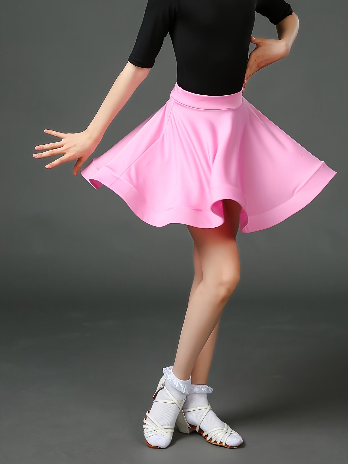 Girls Latin Dance Skirt Comfy Practice Competition Gymnastics