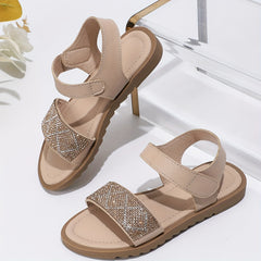 Girls Rhinestone Open Toe Sandals Outdoor Beach Summer Lightweight Shoes