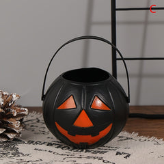 Halloween Pumpkin Lantern Decoration Handheld Pumpkin Bucket
