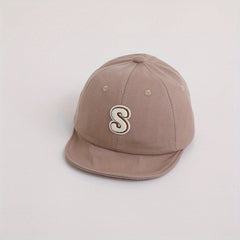 Kids Autumn Baseball Cap with Letter Embroidery