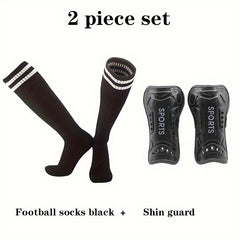 Football Socks With Shin Guard Set Thickened Soccer Socks Calf Protector