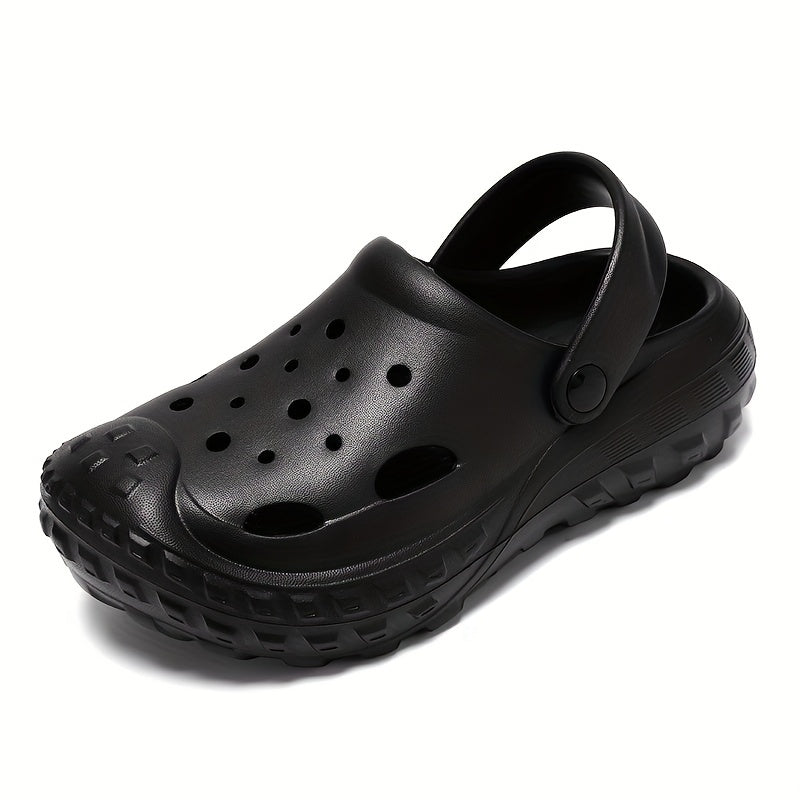 Men's Solid Clogs Comfy Non Slip Soft Sole Casual Slippers