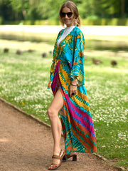 Tie Dye Long Sleeve Cover Up Dress Women's