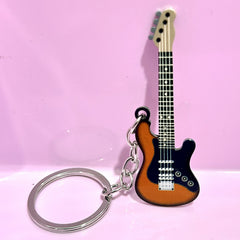 Guitar Keychain Miniature Instrument for Music Lovers