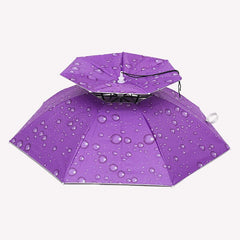 Foldable Fishing Umbrella Hat Anti Rain Sun Protection
