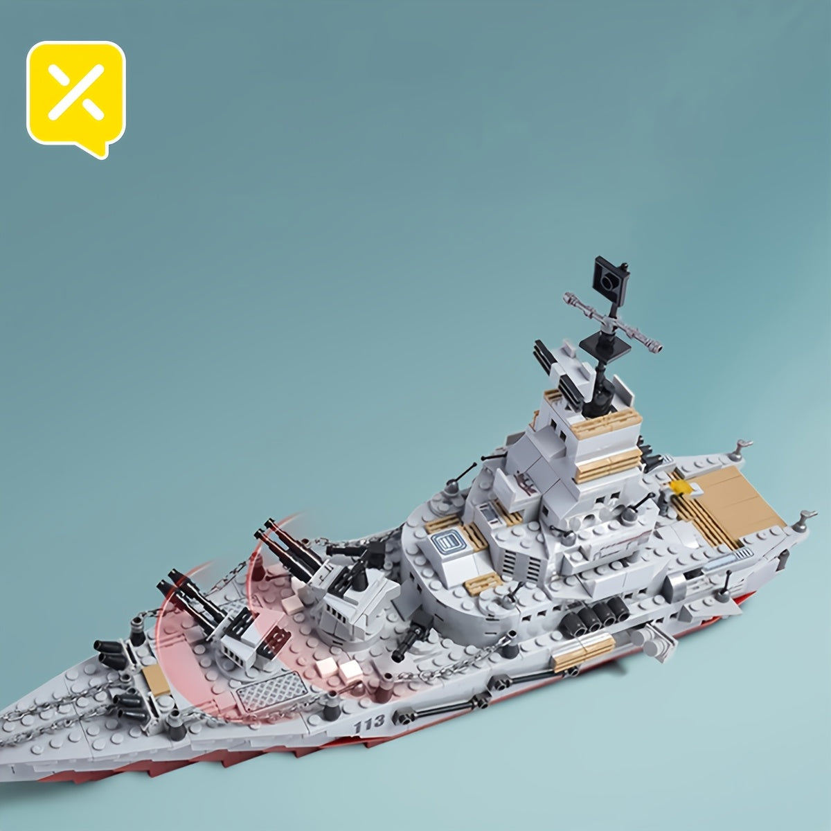 BRICZPLAY Military Aircraft Carrier Battleships and Warplane