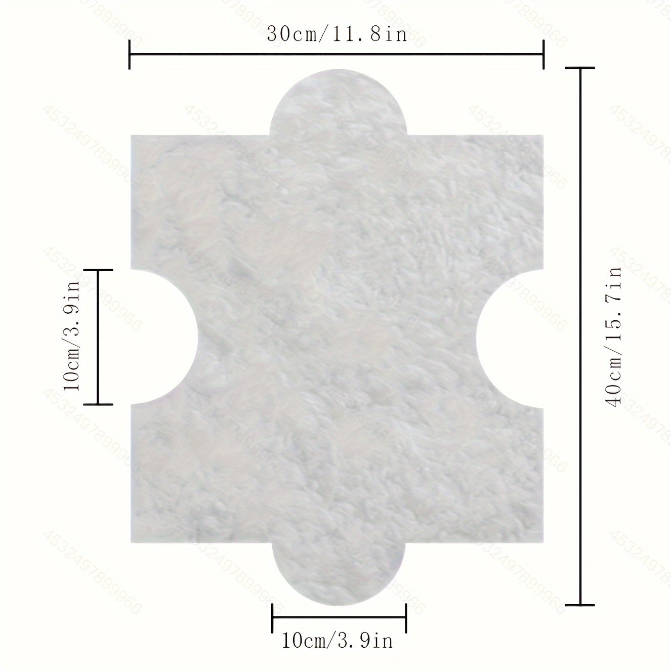 Thickened Plush Shag Puzzle Floor Mat Bay Window Seat Carpet
