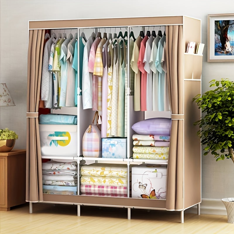 3-Row Wardrobe 3-Column Cloth Storage Cabinet