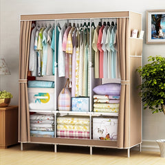 3-Row Wardrobe 3-Column Cloth Storage Cabinet
