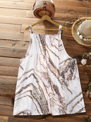 Floral Print Strap Overall Jumpsuit for Spring & Summer