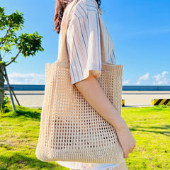Crochet Shoulder Bag Large Capacity Knitted Tote Bag