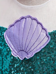 Girl's Mermaid Dress Princess Costume Lace Tulle Floor Length