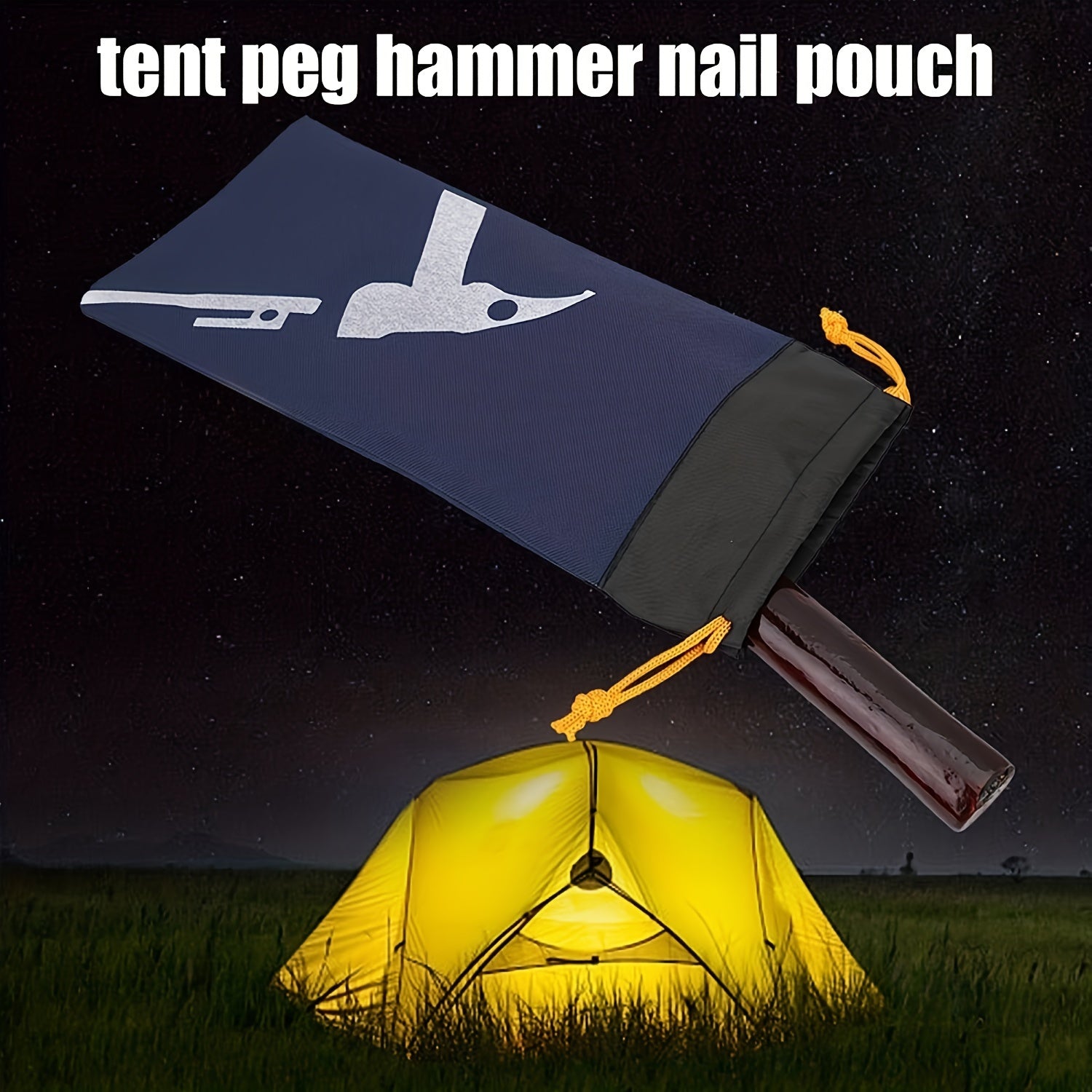 Camping Tool Pouch for Tent Pegs and Hammer Storage Bag
