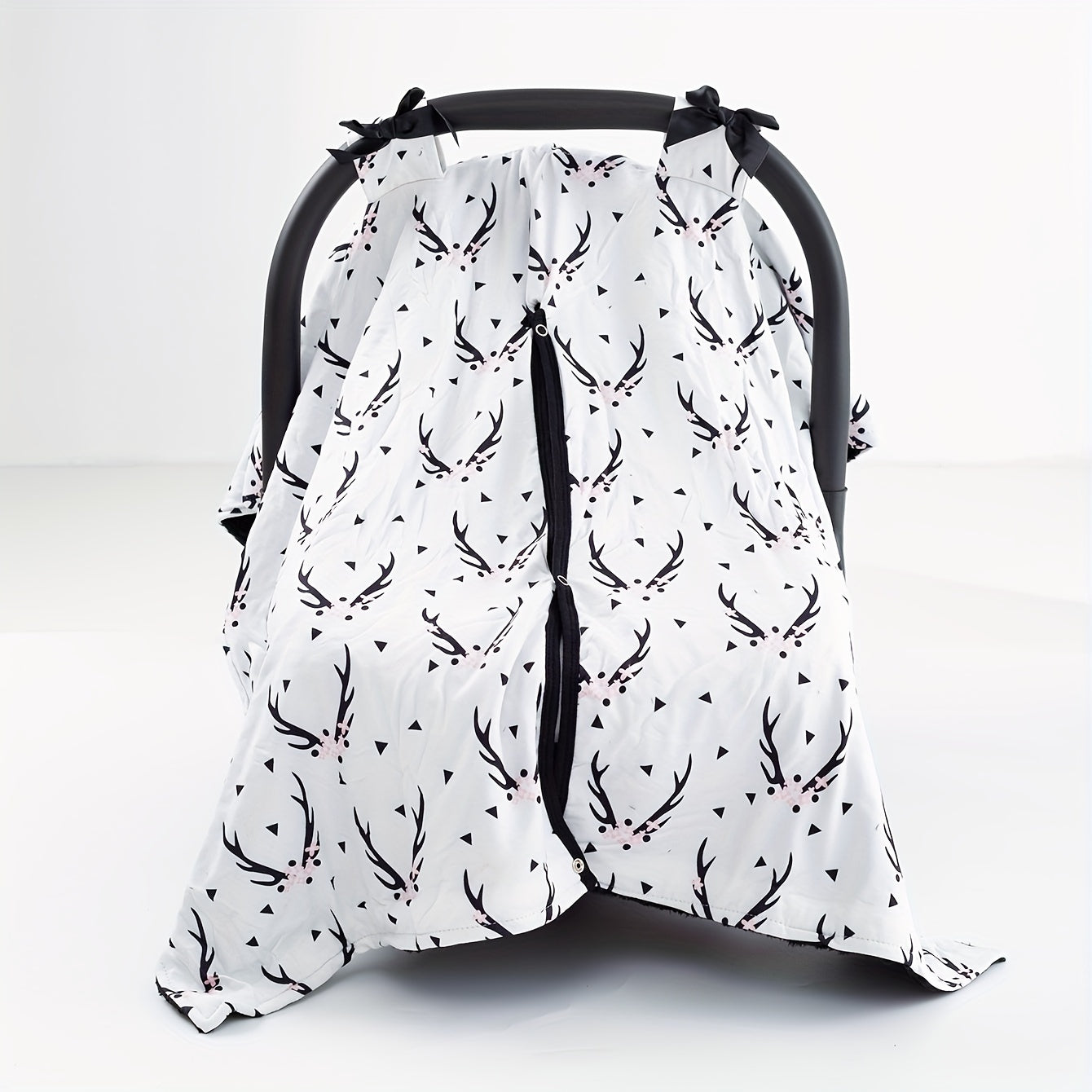Girl's Sunshade Seat Cover with Deer Horn Flower Print