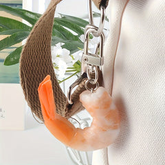 3pcs PVC Simulation Chicken Leg Lobster Popcorn Model Key Chain
