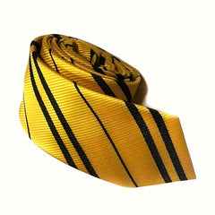 Striped Linen Necktie Adjustable Neck Strap Tie for Birthday Party Costume Men