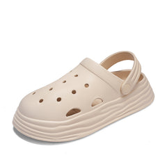 Women's Platform Clogs Solid Closed Toe Sandals