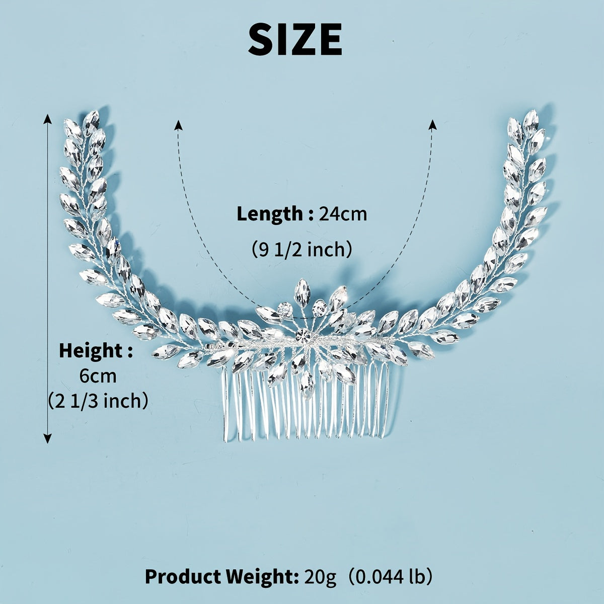 Crystal & Pearl Bridal Comb Hairpiece