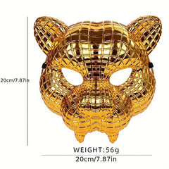 Golden Leopard Mask Half Face Carnival Party Animal Mask