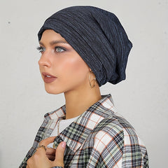 Double Layer Adjustable Beanie Turban Chemo Cap Elastic Bonnet