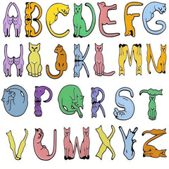 Cartoon Animals 26 English Letters Brooch