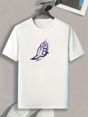 Butterfly Pattern Print Men's Sports T-shirt Graphic Tee