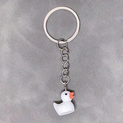 7pcs Duck Keychain Bag Pendant Resin Yellow Duck Accessories